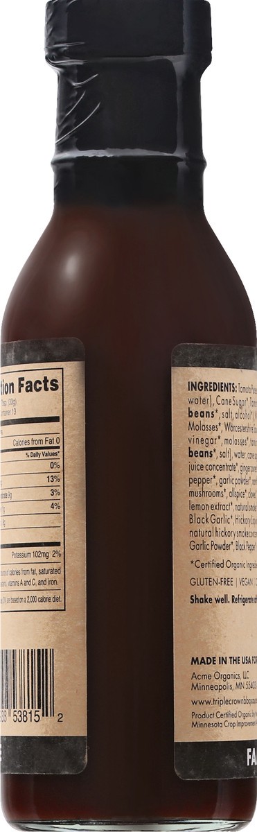 slide 3 of 13, Triple Crown Black Garlic Bbq Sauce Organic, 16 fl oz