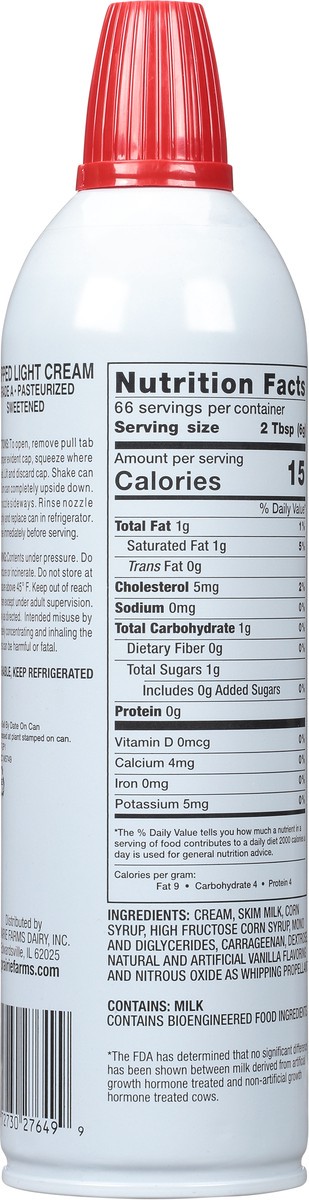 slide 3 of 9, Prairie Farms Pasteurized Whipped Sweetened Light Cream 14 oz, 14 oz