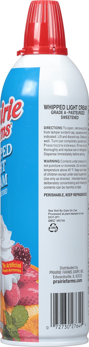 slide 6 of 9, Prairie Farms Pasteurized Whipped Sweetened Light Cream 14 oz, 14 oz