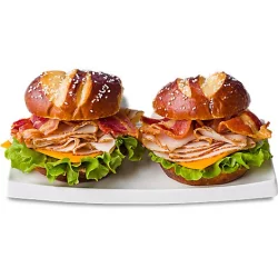 Ready Meals Boars Head Turkey Bacon & Cheddar Pretzel Duo Sandwich - Each (430 Cal)
