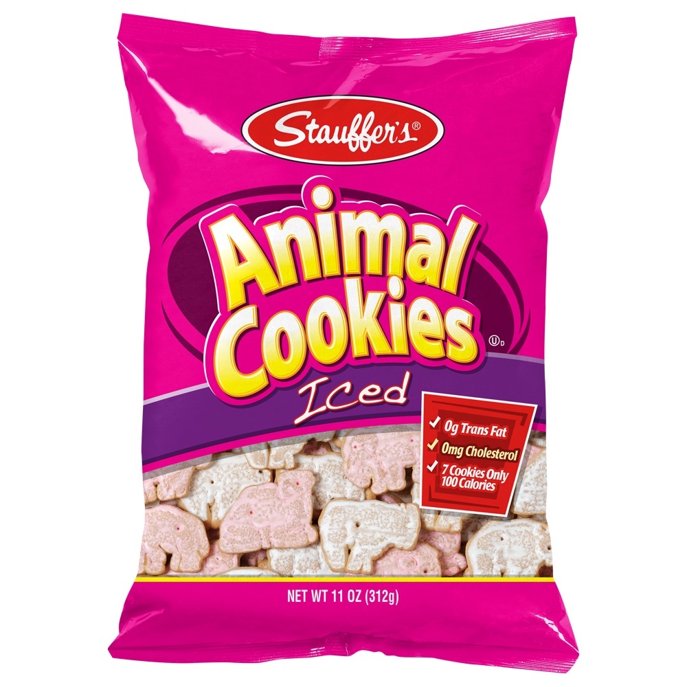 slide 1 of 1, Stauffer's Iced Animal Cookies, 10 oz