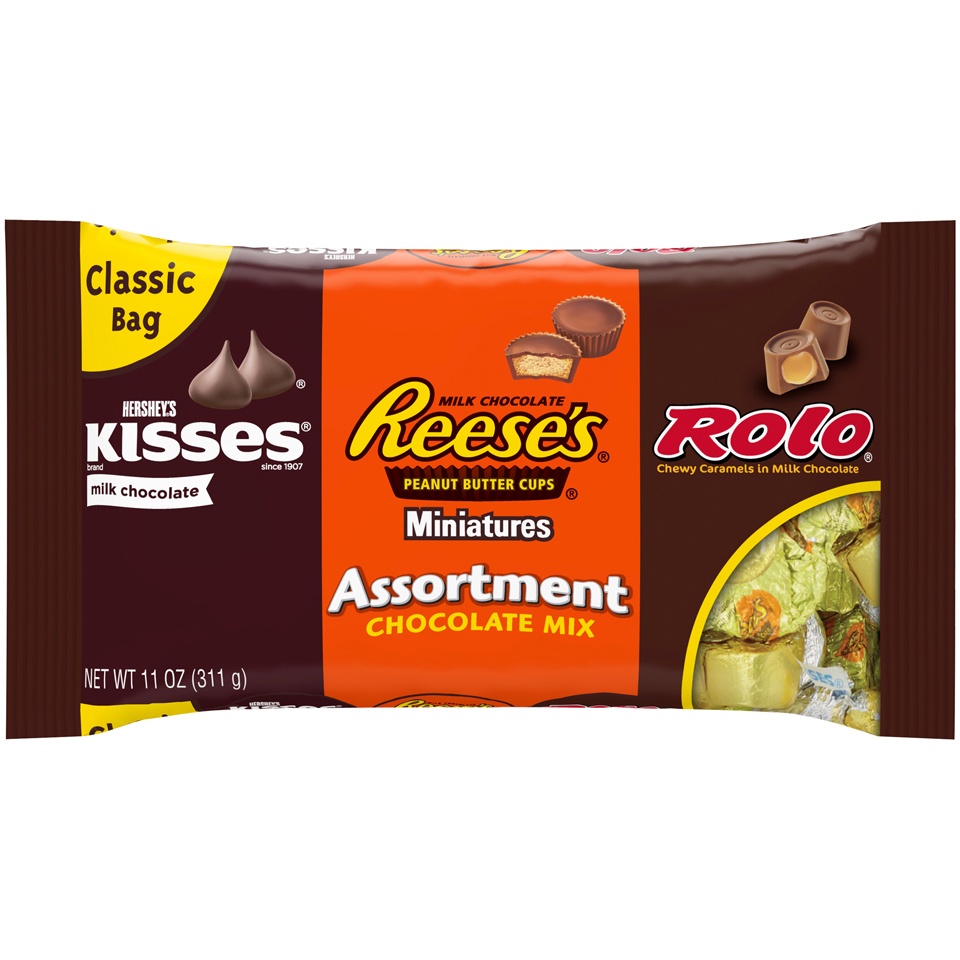 slide 1 of 2, Hershey's Assortment Chocolate Mix Candy, 11 oz