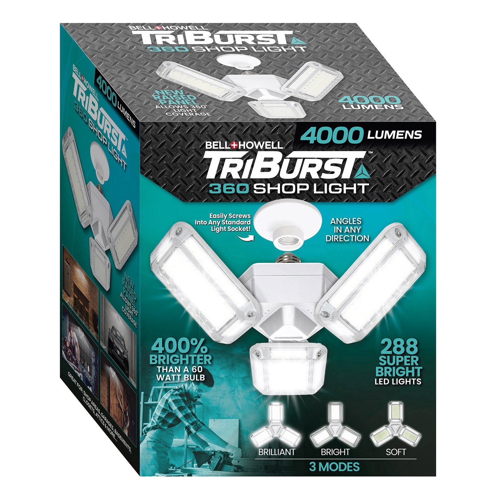 slide 1 of 1, Bell + Howell Triburst 360 Shop Light Bulb, 1 ct