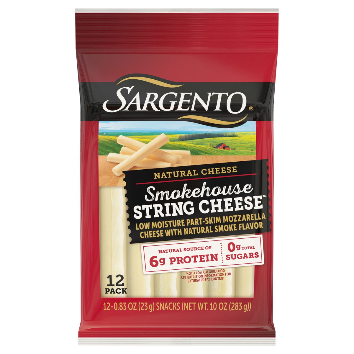 slide 1 of 13, Sargento Smokehouse String Cheese™ Natural Cheese Snacks, 12-Pack, 12 ct