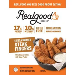 Real Good Foods Co. Frozen Lightly Breaded Steak Fingers