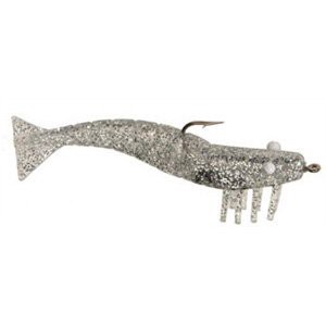 slide 1 of 1, D.O.A. Clear/Silver Glitter Shrimp Lure, 1 ct