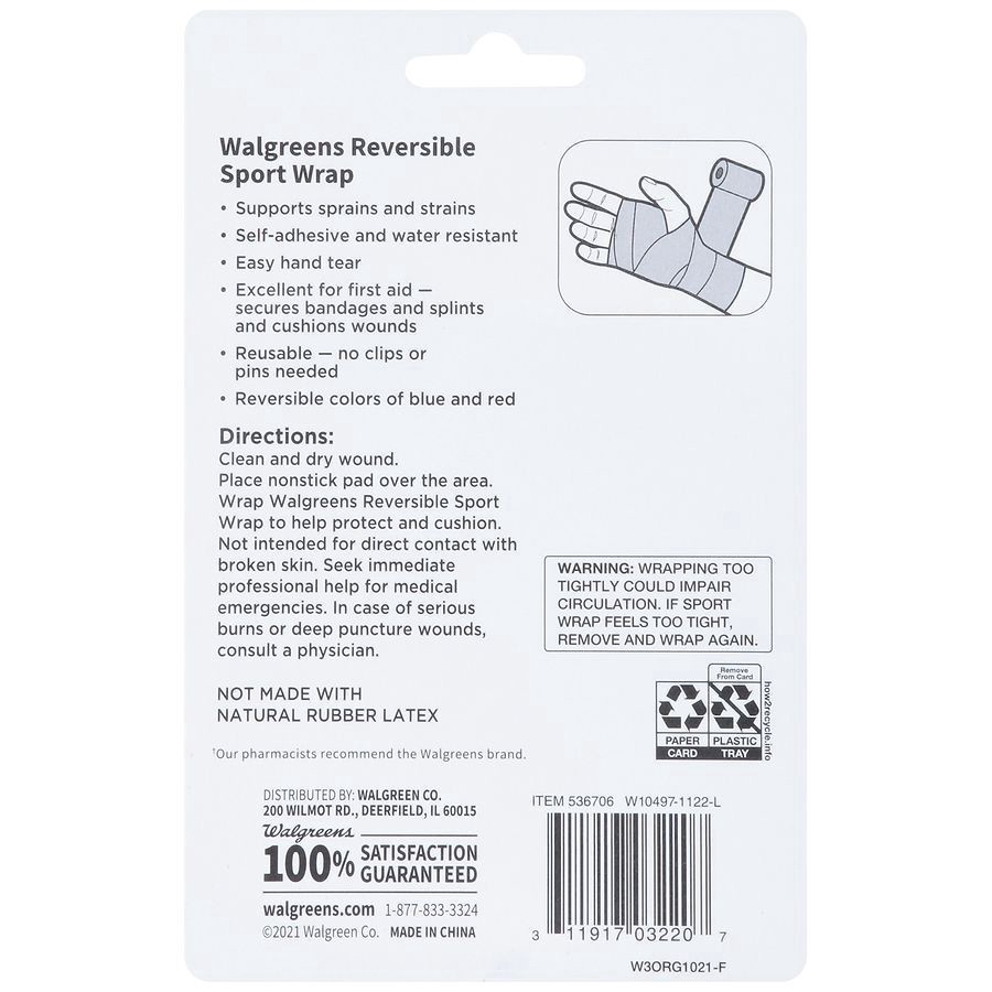slide 2 of 5, Walgreens Reversible Sport Wrap, 1 ct