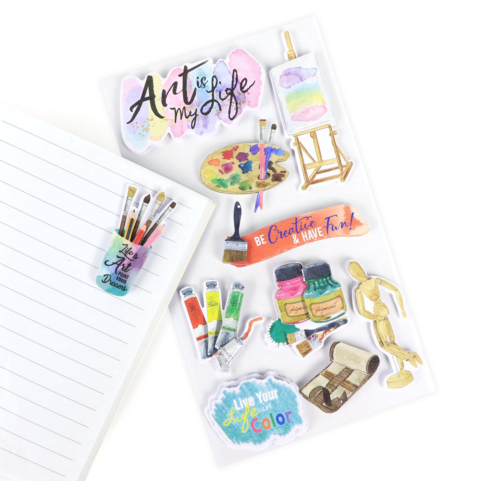 slide 5 of 7, Painting Dimensional Stickers By Recollections, 3.875 in x 7 in