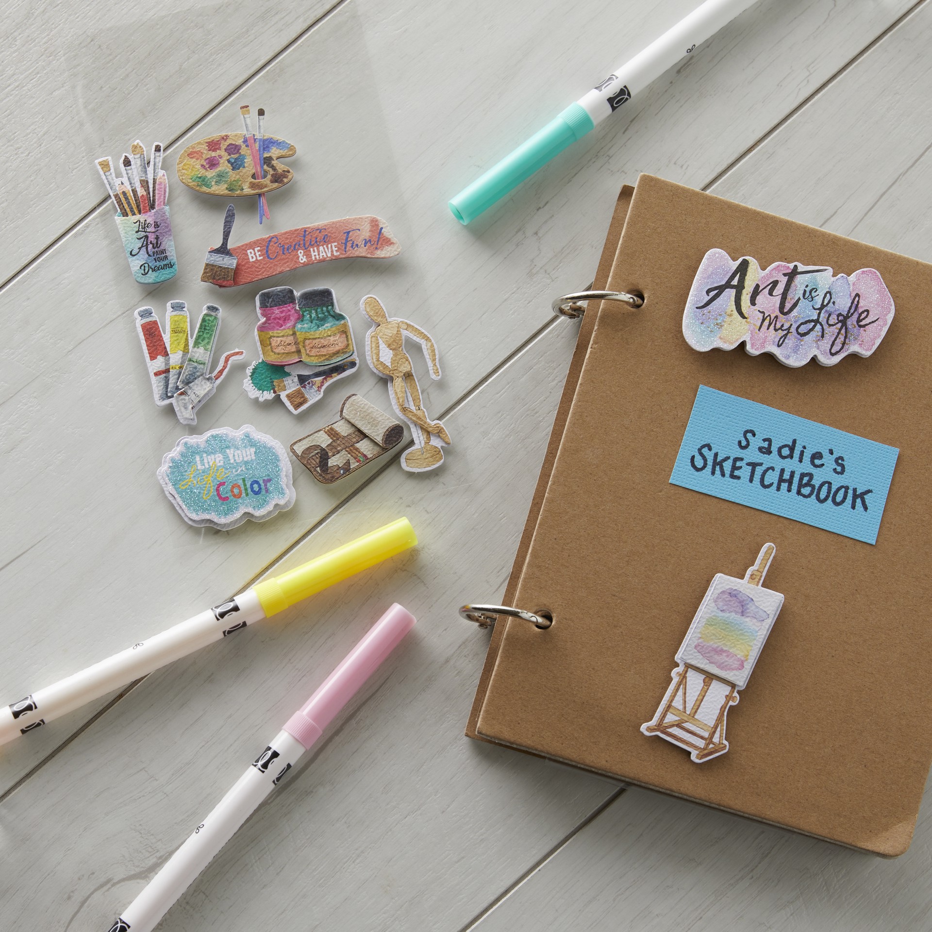 slide 7 of 7, Painting Dimensional Stickers By Recollections, 3.875 in x 7 in