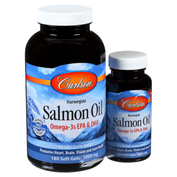 slide 1 of 1, Carlson Norwegian Salmon Oil Soft Gels, 180 ct; 1000 mg