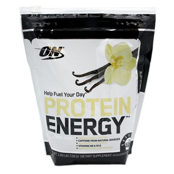 slide 1 of 1, Optimum Nutrition On Protein Energy, Vanilla Latte Powder, 1.6 lb