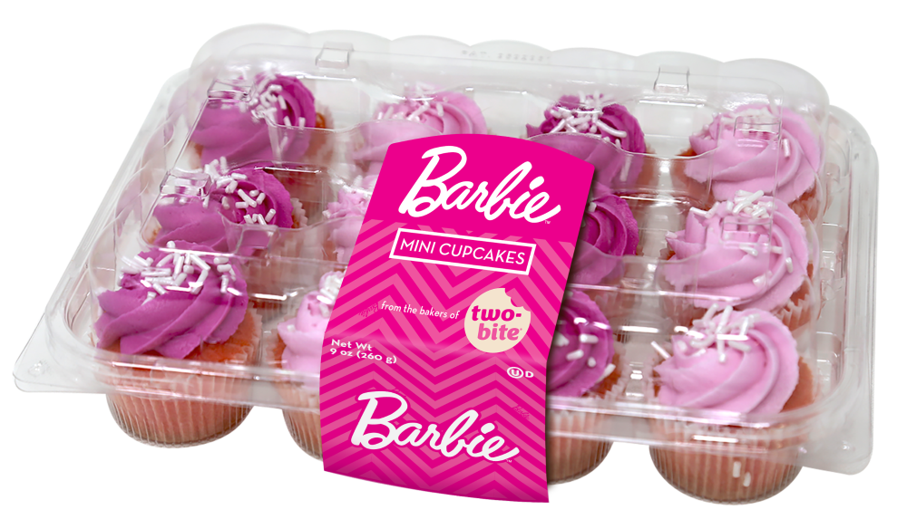slide 1 of 1, Two-Bite Barbie Mini Cupcakes, 9 oz