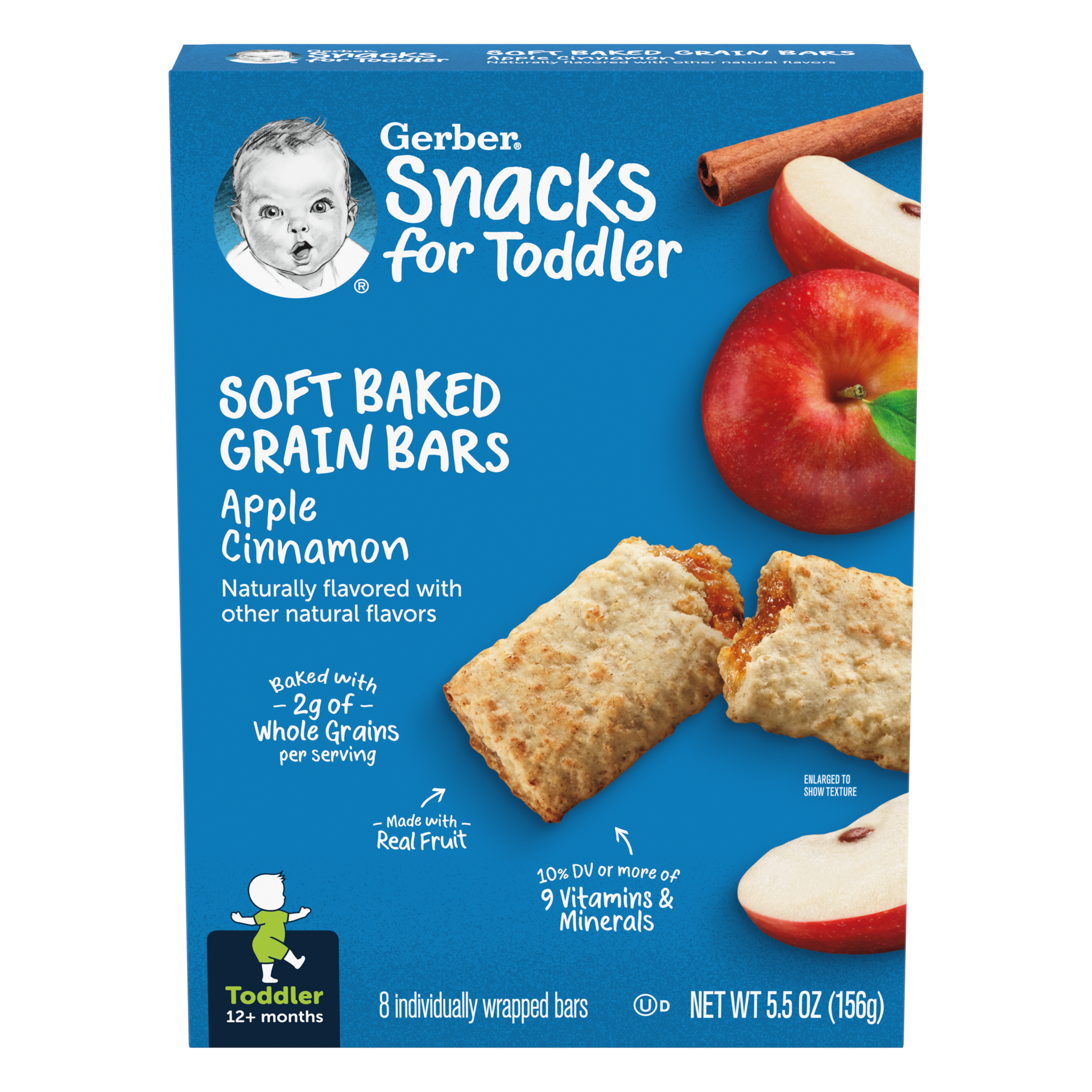 slide 1 of 5, Gerber Soft Baked Grain Bars, Cinnamon, 0.68 oz Box, 5.5 oz