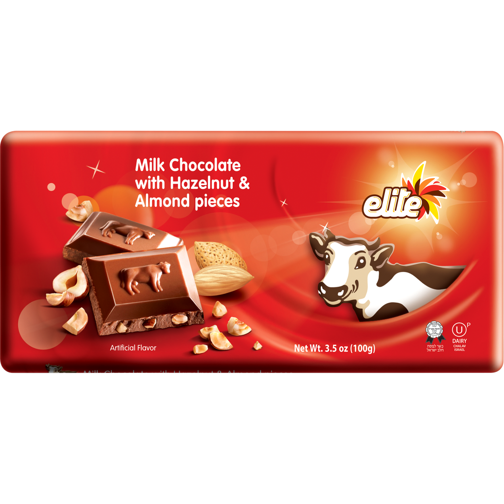 slide 1 of 1, Elite Milk Chocolate Bar With Hazelnut & Almond Pieces, 3.5 oz