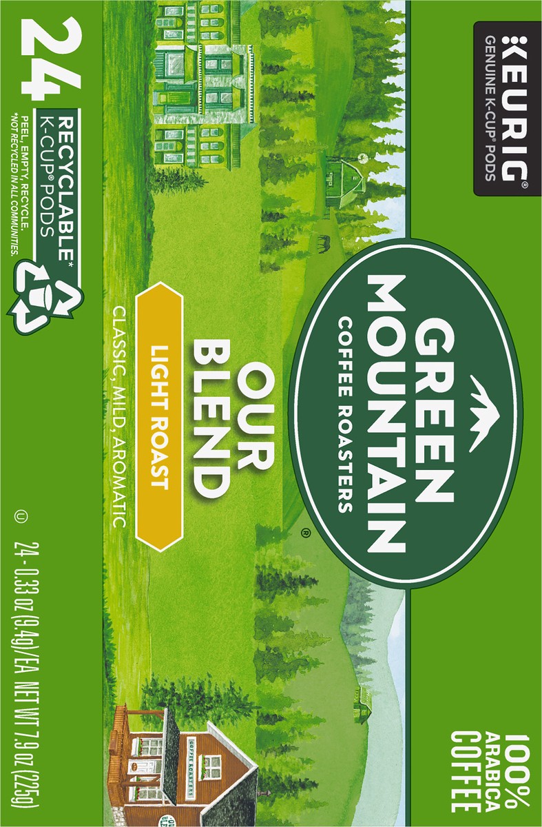 slide 2 of 10, Green Mountain Coffee Our Blend Keurig Single-Serve K-Cup Pods, Light Roast Coffee, 24 Count, 24 ct