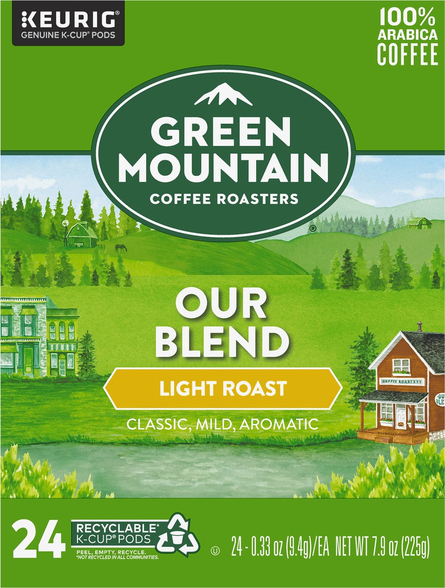 slide 6 of 10, Green Mountain Coffee Our Blend Keurig Single-Serve K-Cup Pods, Light Roast Coffee, 24 Count, 24 ct