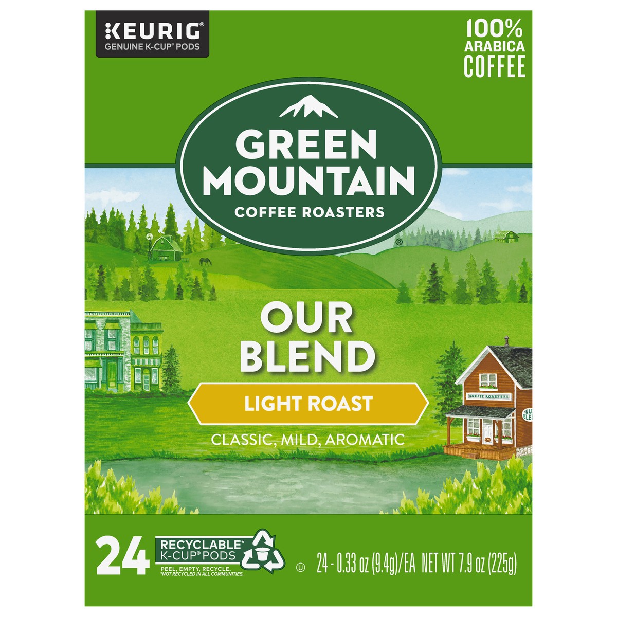 slide 9 of 10, Green Mountain Coffee Our Blend Keurig Single-Serve K-Cup Pods, Light Roast Coffee, 24 Count, 24 ct