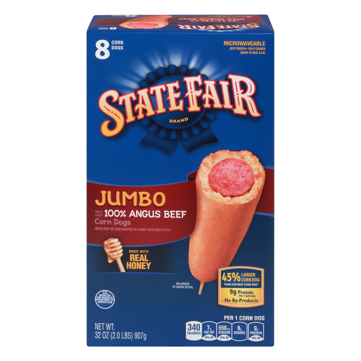 slide 1 of 1, State Fair Jumbo 100% Angus Beef Corn Dogs, 8 ct