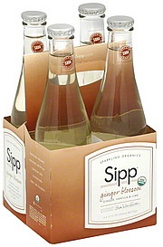 slide 1 of 1, Sipp Organic Ginger Blossom Glass Bottles, 4 ct; 12 fl oz