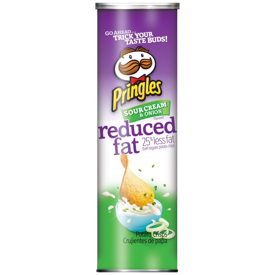 slide 1 of 1, Pringles Reduced Fat Potato Crisps - Sour Cream And Onion, 5.64 oz