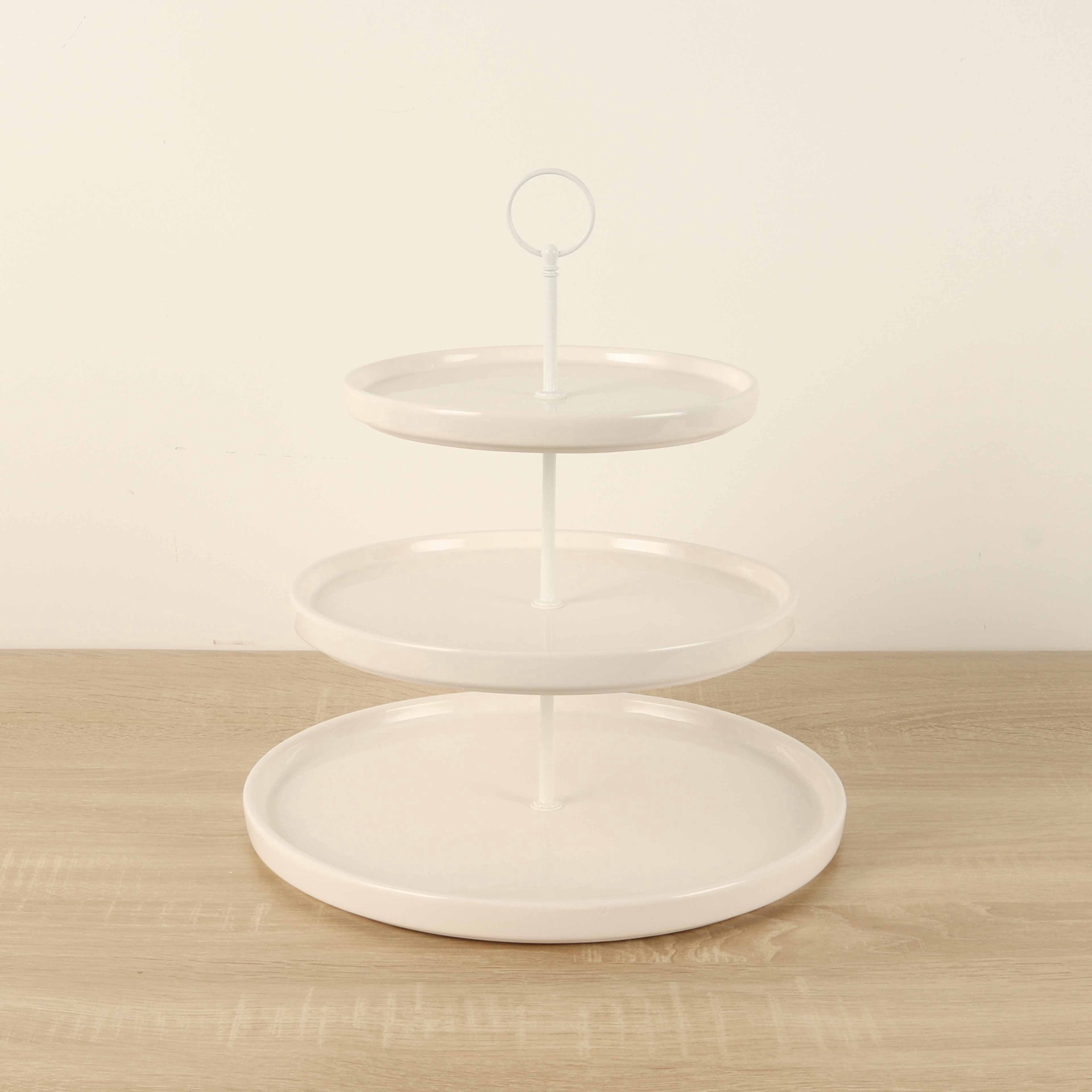 slide 4 of 4, 13.5" White 3-Tier Ceramic Cake Stand By Celebrate It, 12 in x 13.5 in