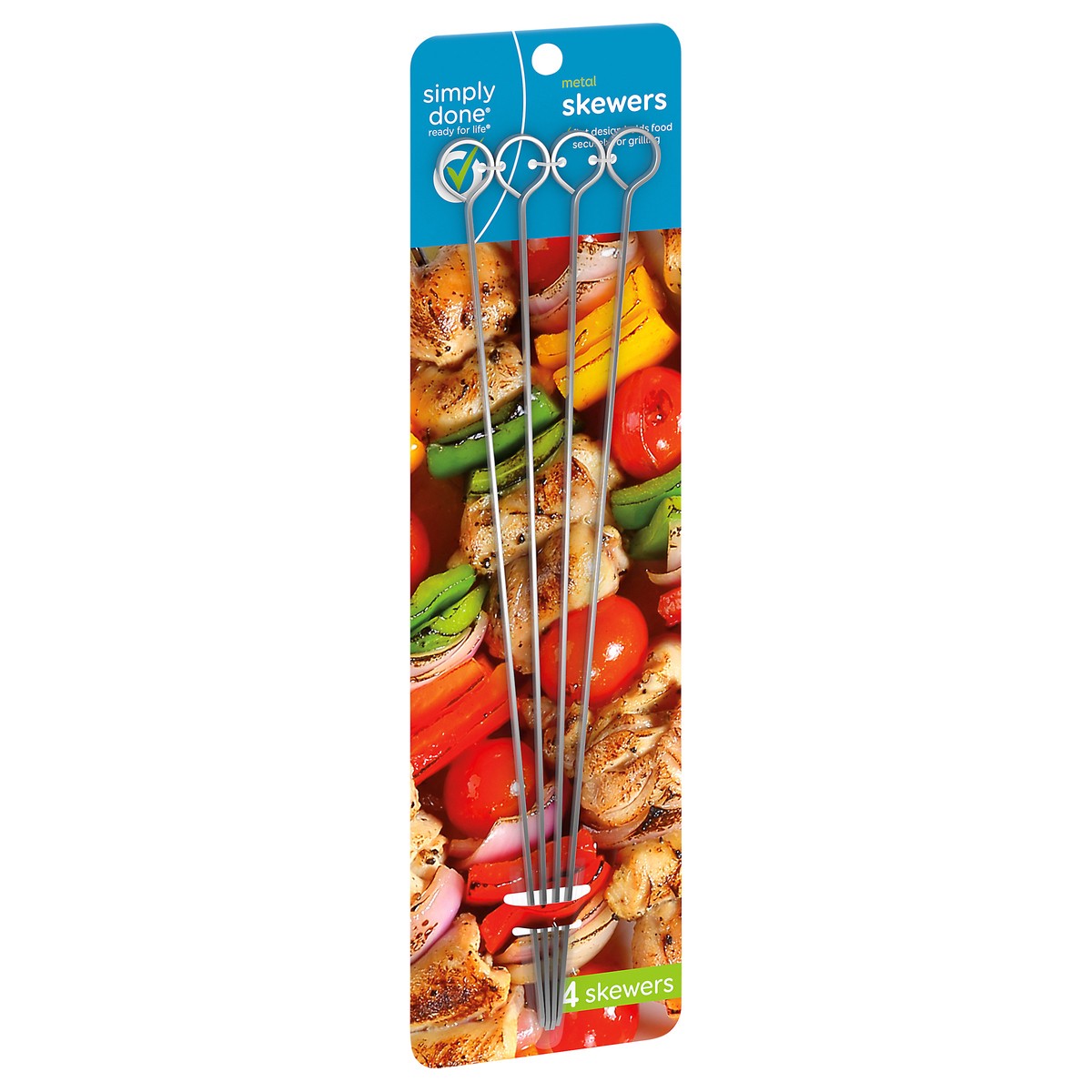 slide 4 of 4, Simply Done Metal Skewers, 4 ct