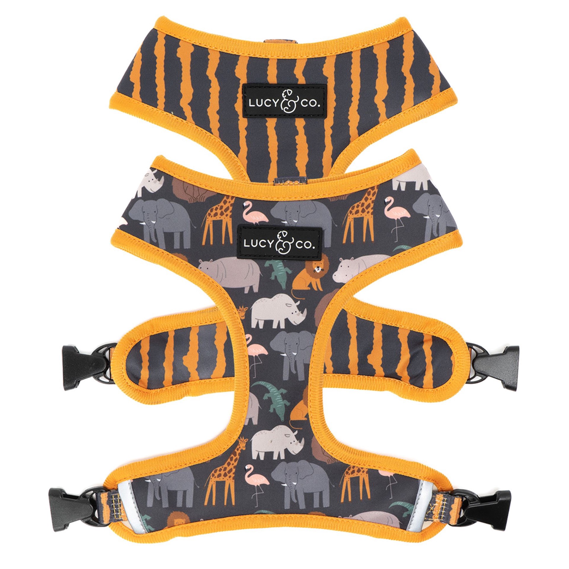 slide 1 of 1, Lucy & Co. Wild About You Reversible Dog Harness, LG