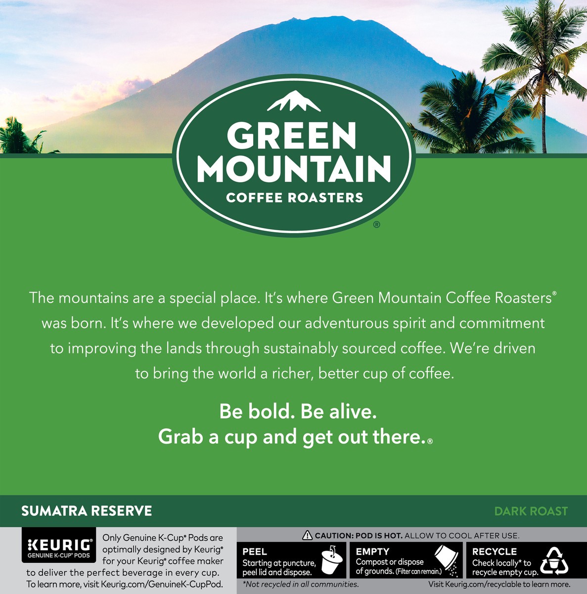 slide 4 of 8, Green Mountain K-Cup Pods Sumatra Reserve Coffee 32 Pods 0.40 oz ea, 32 ct