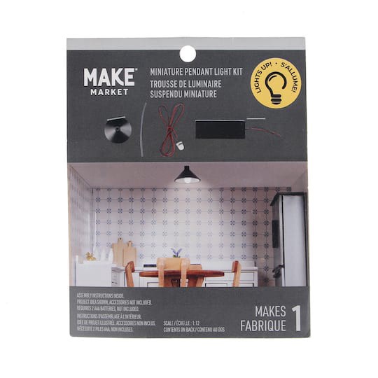 slide 1 of 2, Mini Black Round Pendant Light Kit By Make Market, 4.7 in x 5.9 in x 0.82 in