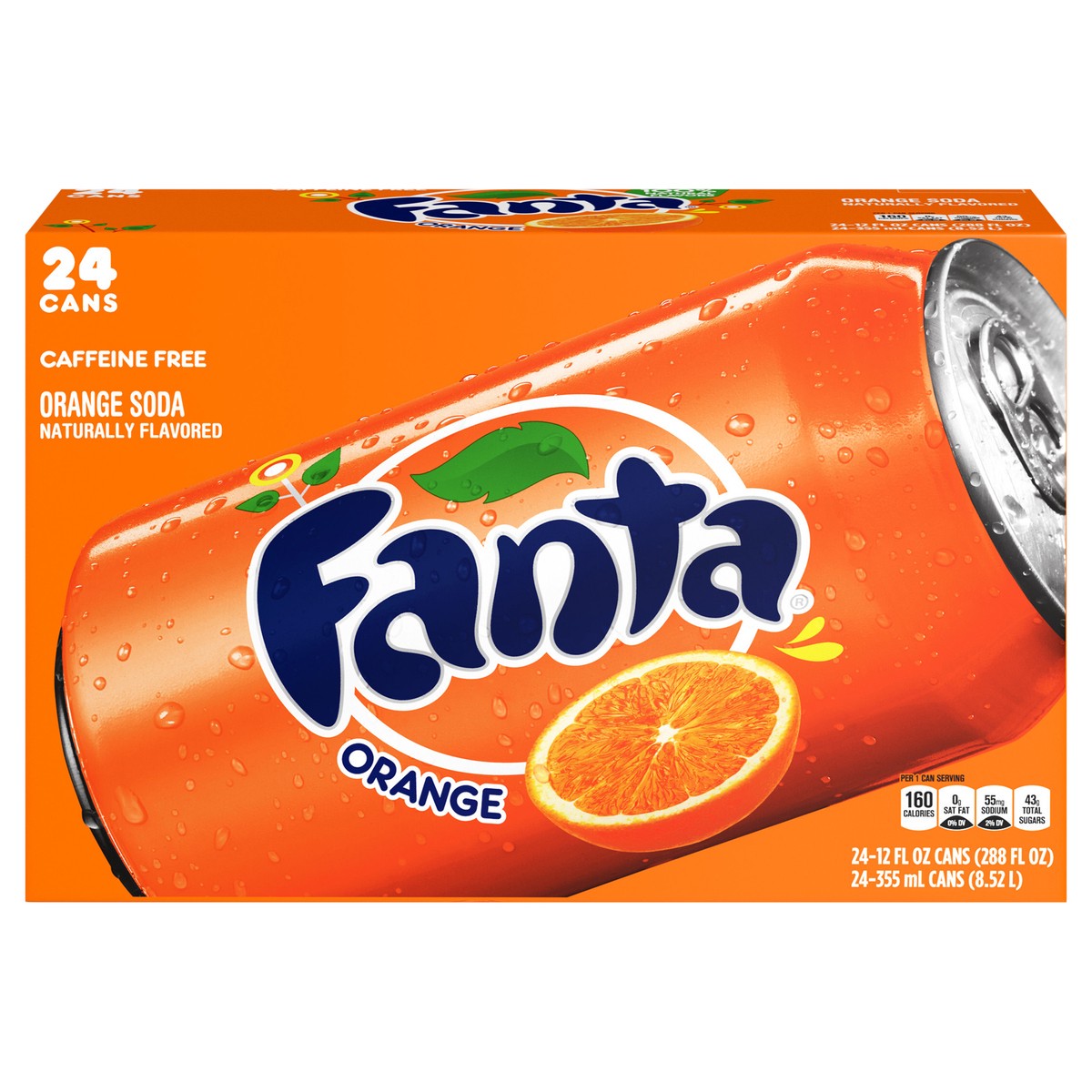 slide 1 of 5, Fanta Orange Soda, 24 ct; 12 fl oz