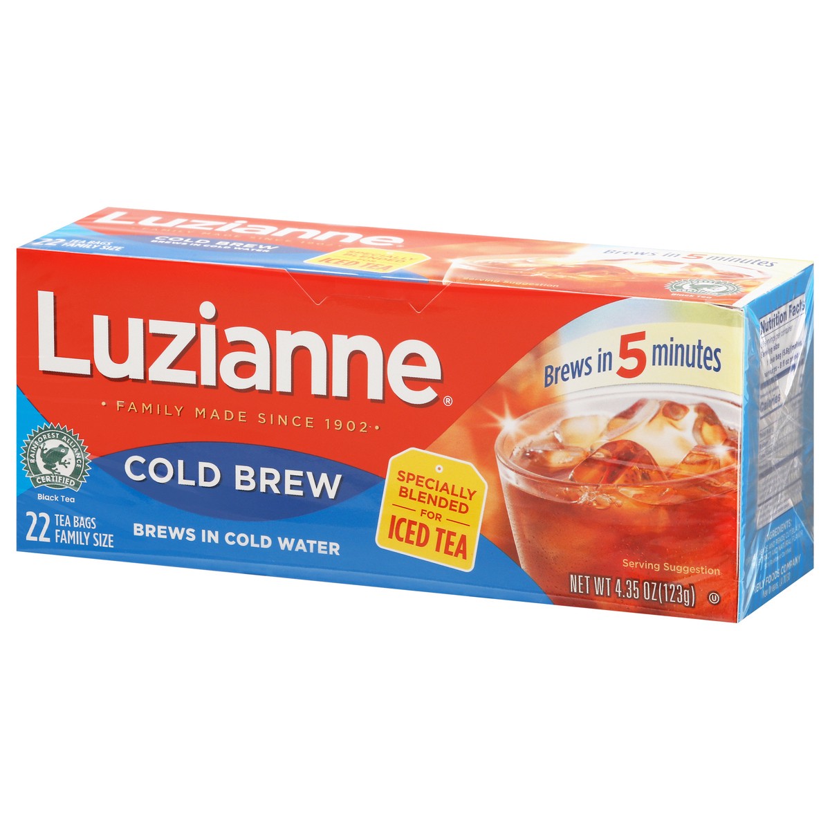 slide 8 of 9, Luzianne Cold Brew Tea Family Size 22 Tea Bags, 22 ct