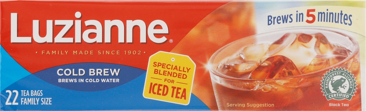 slide 2 of 9, Luzianne Cold Brew Tea Family Size 22 Tea Bags, 22 ct