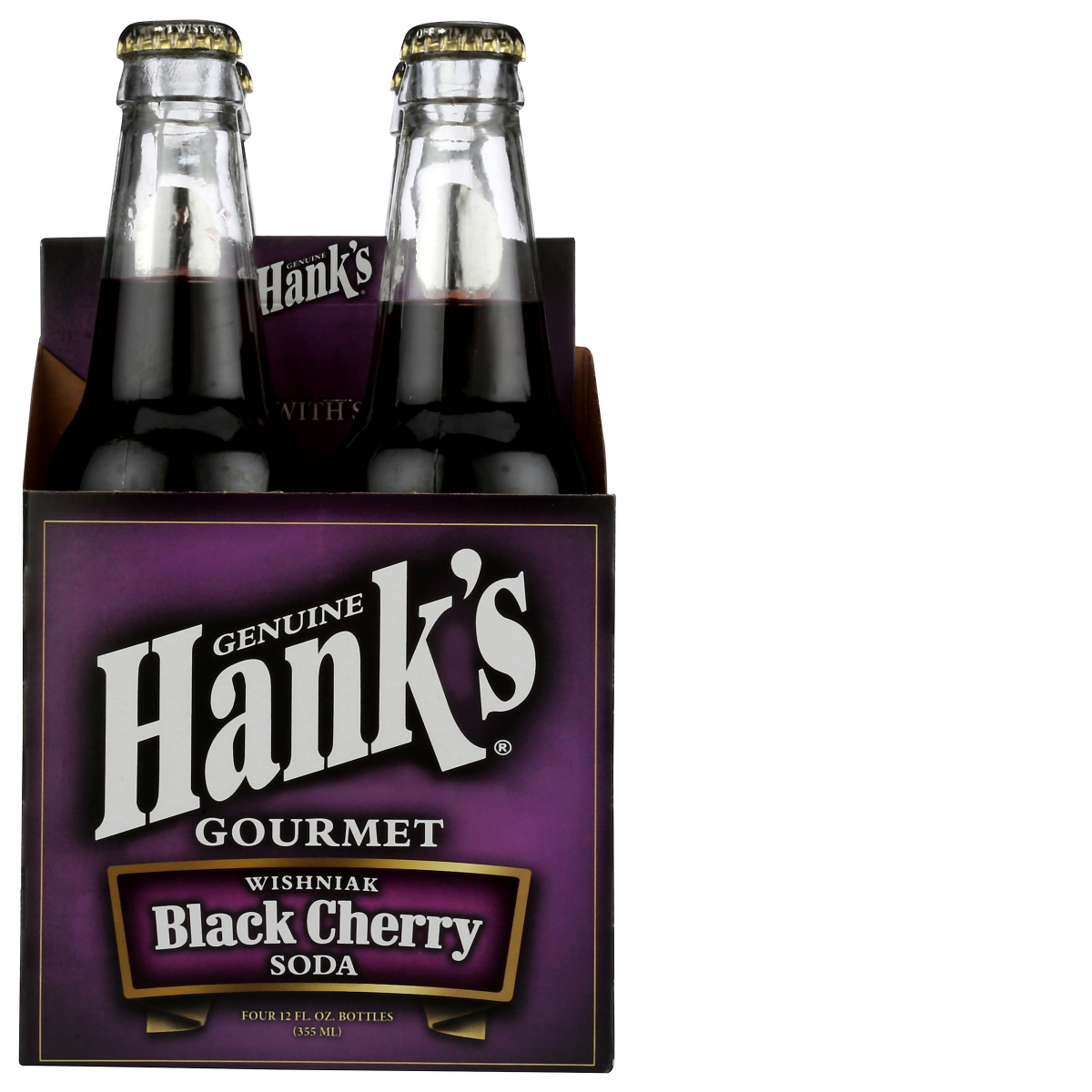 slide 1 of 5, Hank's Hanks Soda Black, 4 ct; 12 oz
