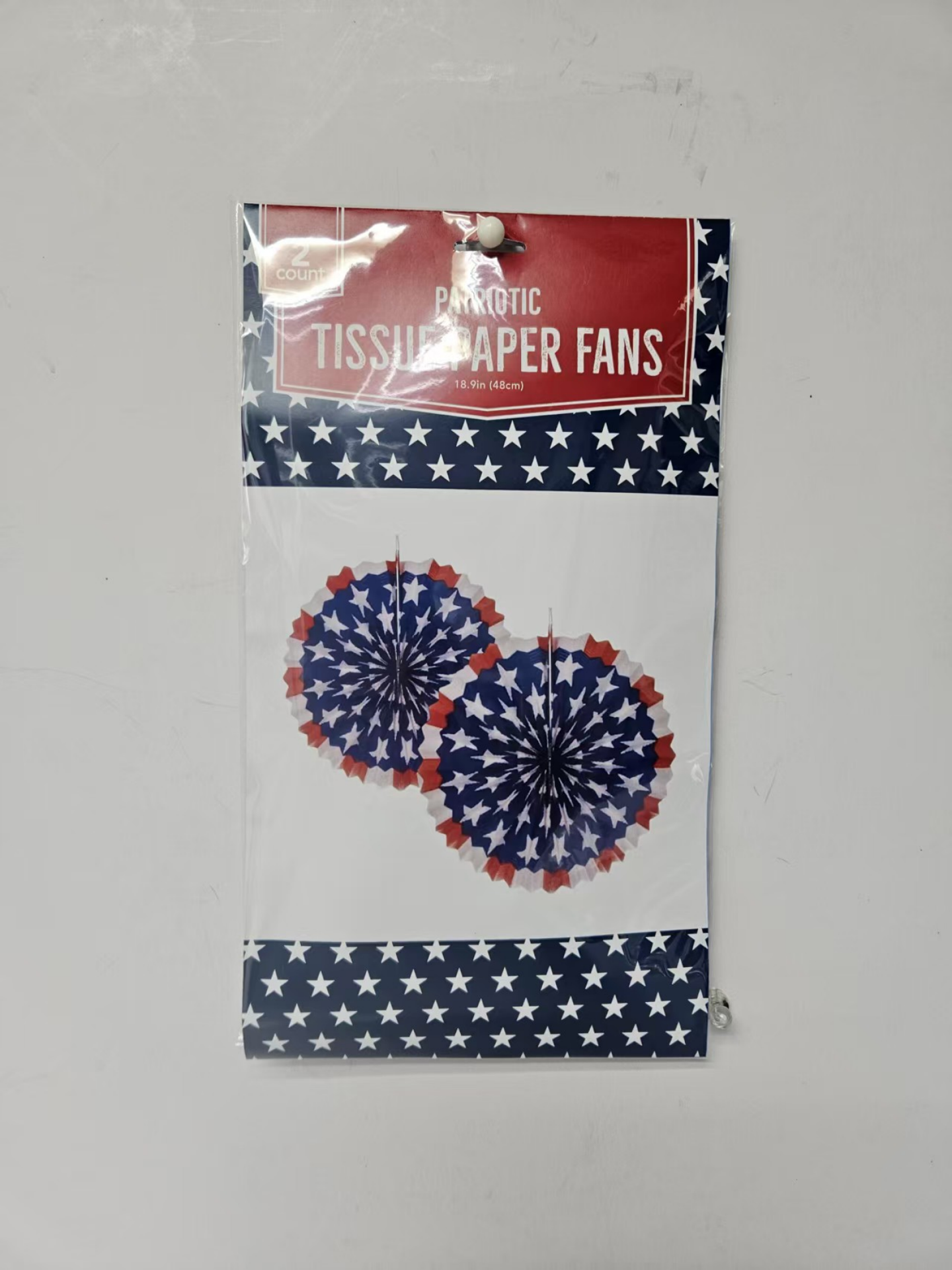 slide 1 of 2, Meijer Corporate Seasonal Patriotic Tissue Paper Fan 2ct, 2 ct