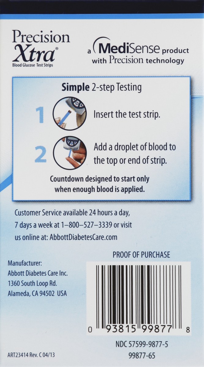 slide 3 of 7, Precision Xtra Test Strips, 100 ct