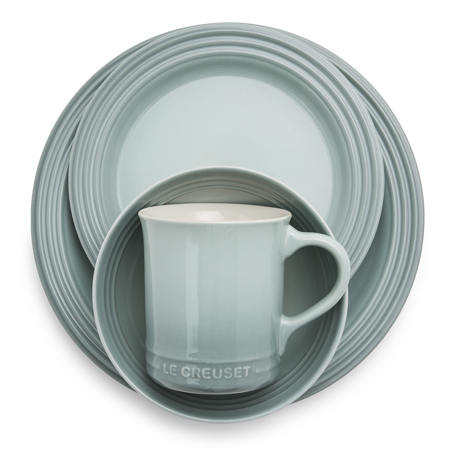 slide 1 of 1, Le Creuset Dinnerware Set, Sea Salt, 16 ct