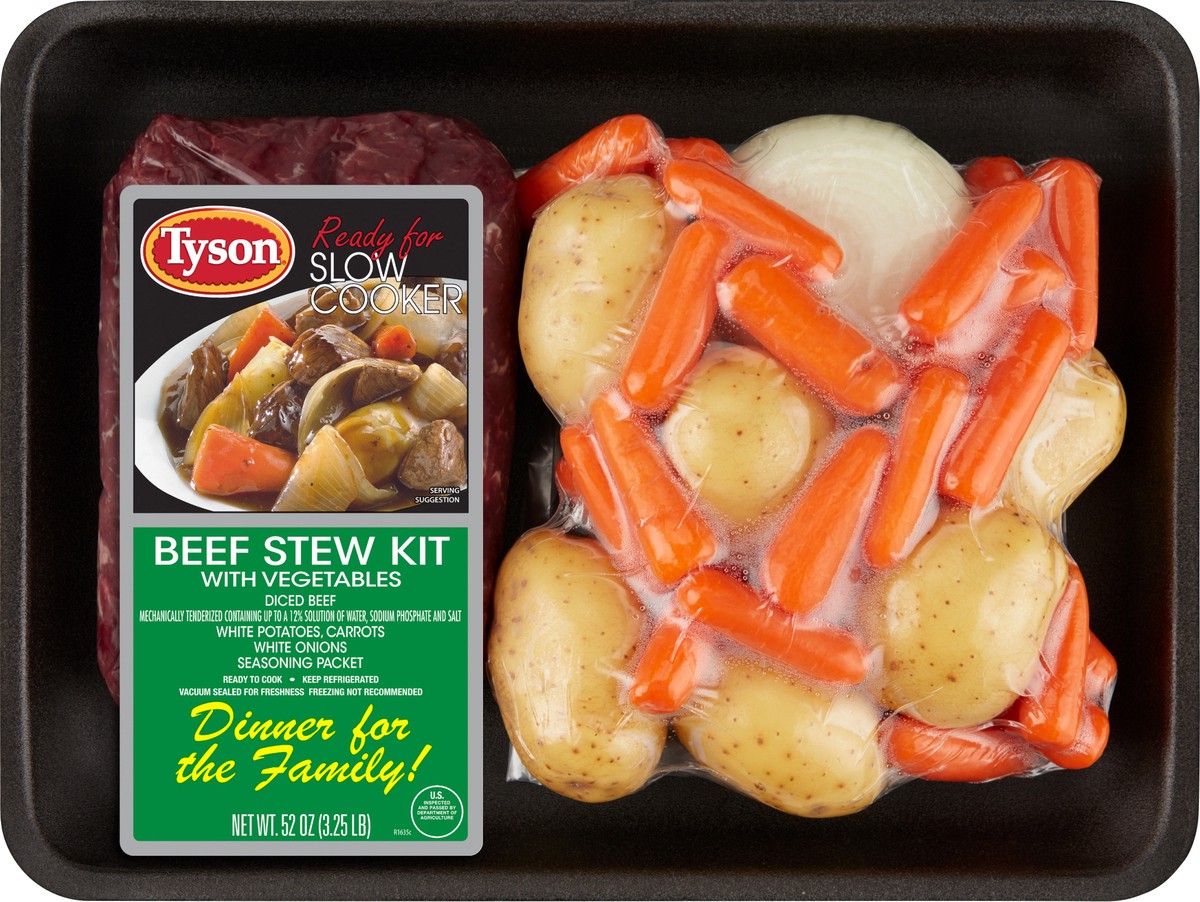 slide 5 of 6, KROGER Tyson Ready for Slow Cooker Beef Stew with Vegetables Meal Kit, 3.25 lb., 1.47 kg