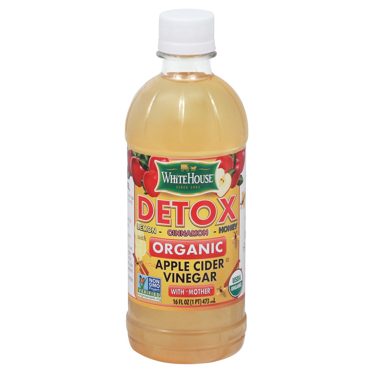 slide 1 of 9, White House Detox Organic Apple Cider Vinegar 16 fl oz, 16 fl oz