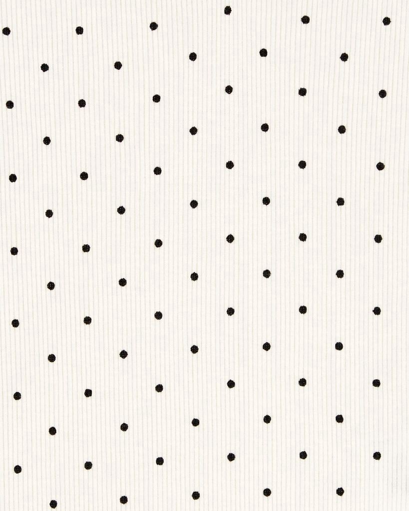 slide 2 of 2, Oshkosh Kid Polka Dot Cotton Rib Top White 14, 1 ct