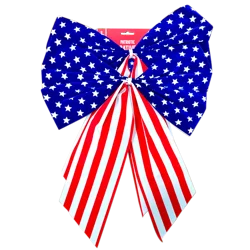 Meijer Corporate Seasonal Patriotic Flock Bows, 2 ct
