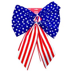 Meijer Corporate Seasonal Patriotic Flock Bows, 2 ct