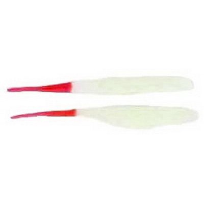 slide 1 of 1, Bass Assassin 5 Inch Glow Fire Tail Shad Assassin Fishing Lure, 1 ct