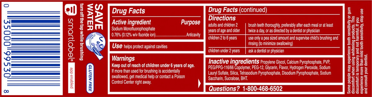 slide 5 of 7, Colgate Optic White Advanced Teeth Whitening Toothpaste, Stain Prevention, 3.2 Oz, 3.2 oz