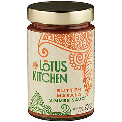 slide 1 of 1, Lotus Kitchen Butter Masala Simmer Sauce, 12 oz