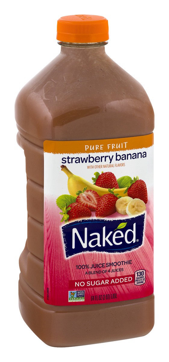 slide 8 of 8, Naked Chilled Juice, Strawberry Banana, 64 oz