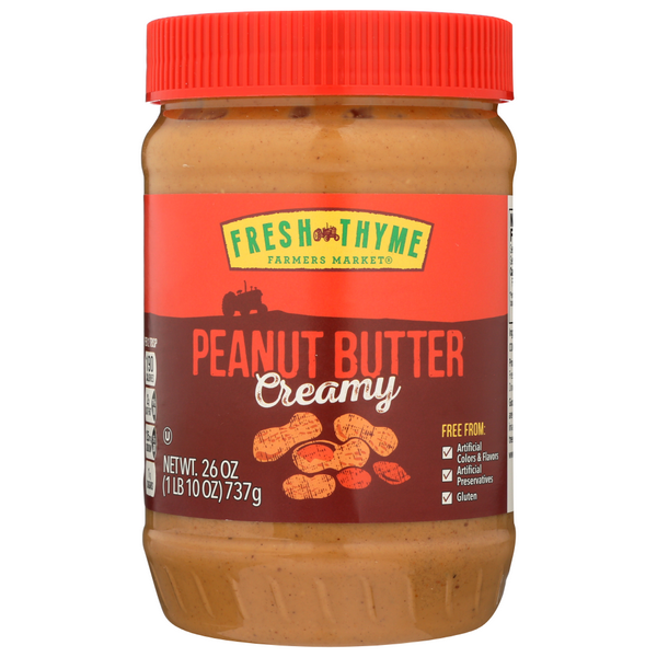 slide 1 of 1, Fresh Thyme Farmers Market Creamy Peanut Butter, 1 ct