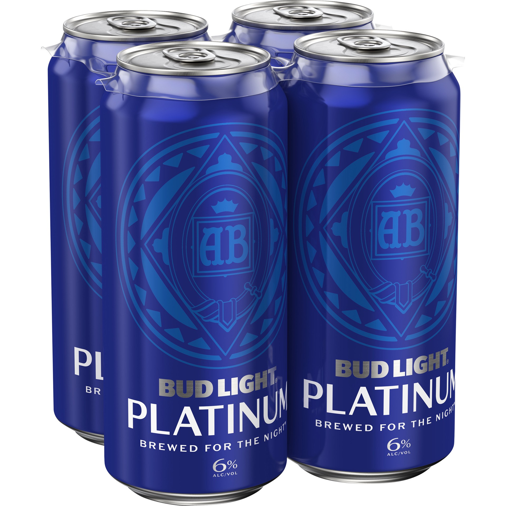 slide 1 of 6, Bud Light Platinum Beer, 4 Pack 16 fl. oz. Cans, 16 fl oz