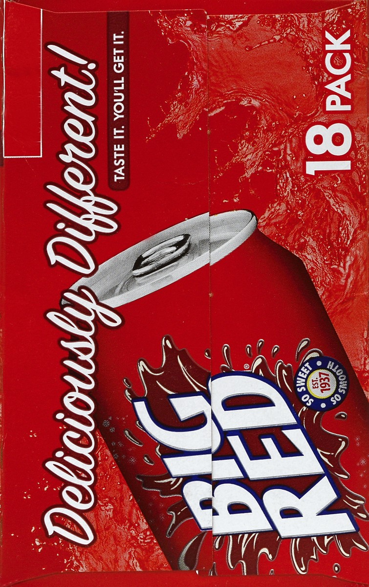 slide 6 of 8, Big Red Soda, 12 fl oz cans, 18 pack, 18 ct
