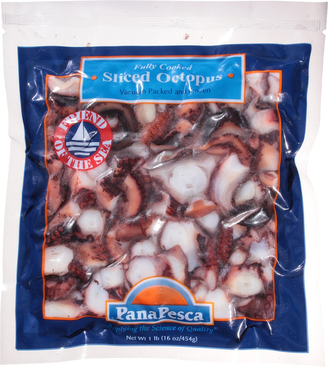slide 9 of 14, PanaPesca Fully Cooked Vacuum Packed and Frozen Sliced Octopus 16 oz, 16 oz