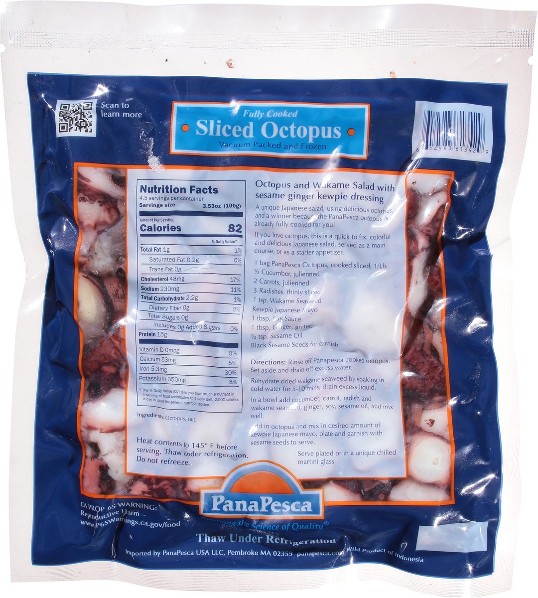 slide 10 of 14, PanaPesca Fully Cooked Vacuum Packed and Frozen Sliced Octopus 16 oz, 16 oz